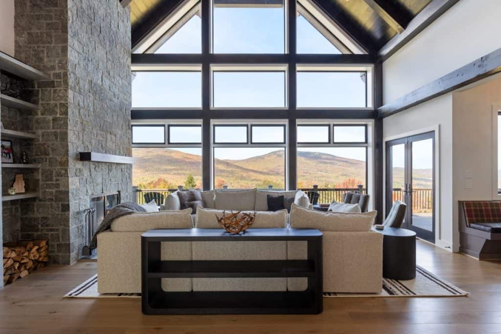 Full wall of windows